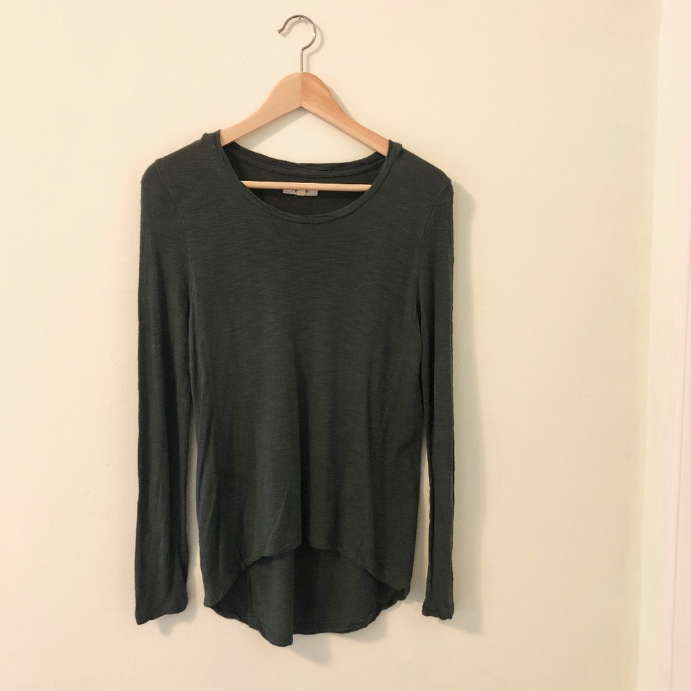 Madewell Dark Green Long Sleeve Tee